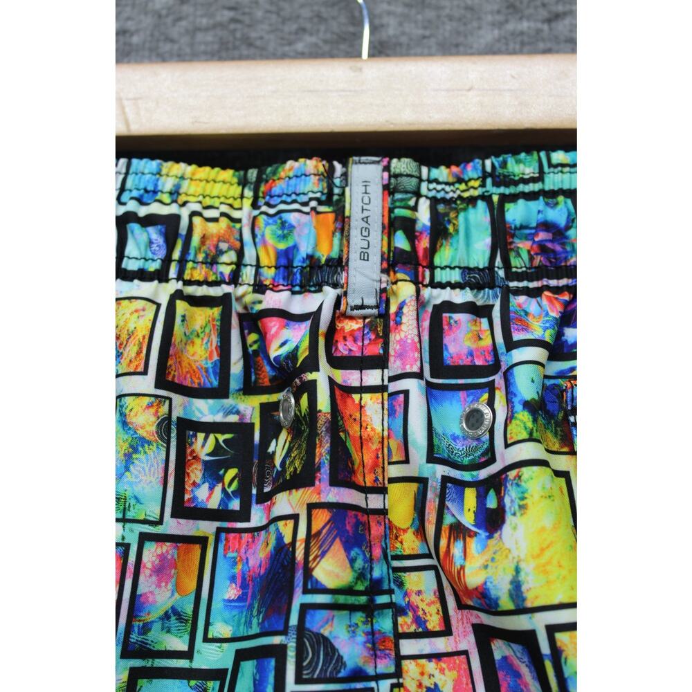 Bugatchi Swim Trunks Mens size Large Tropical Print Mesh Lining - Picture 3 of 8